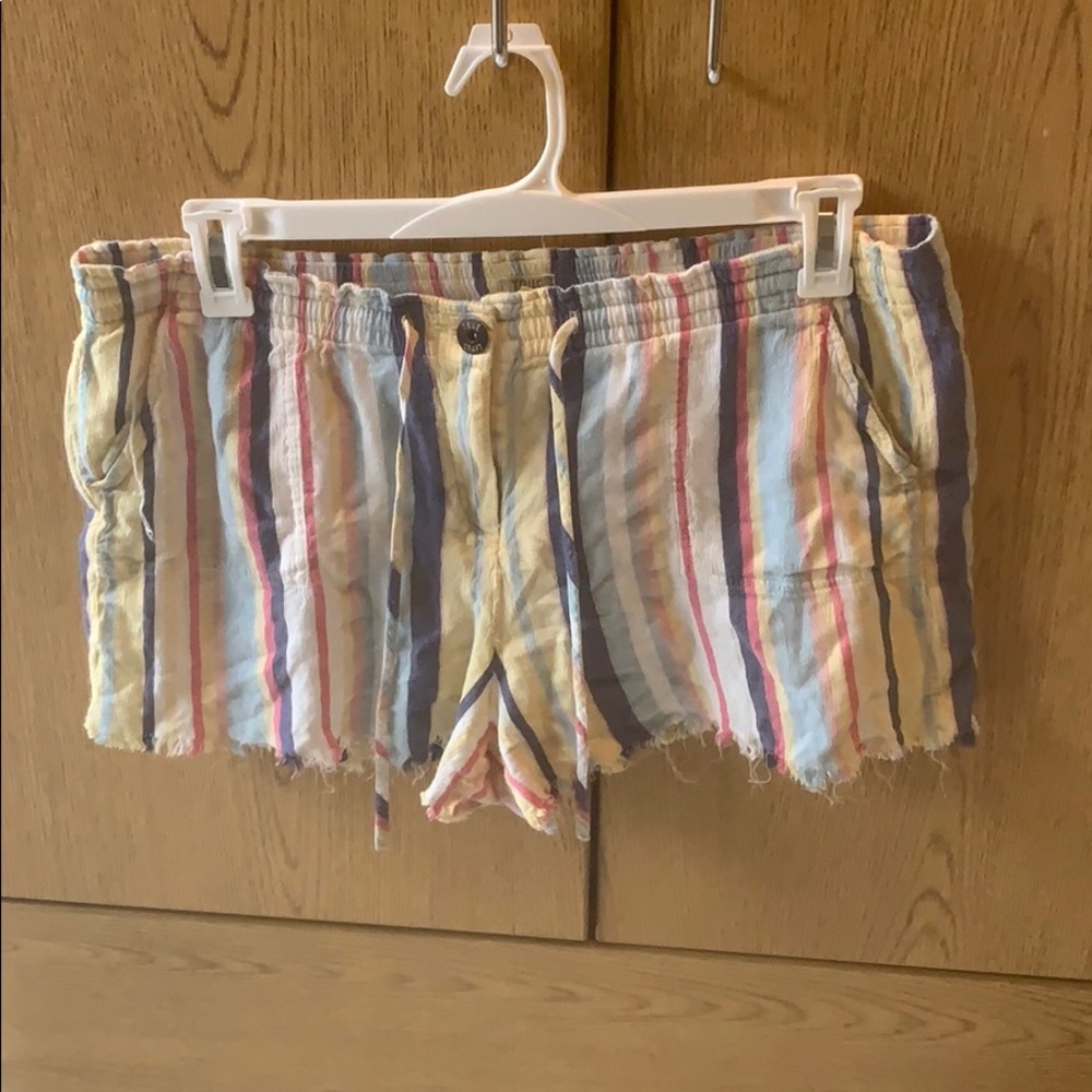 multicolored striped shorts
